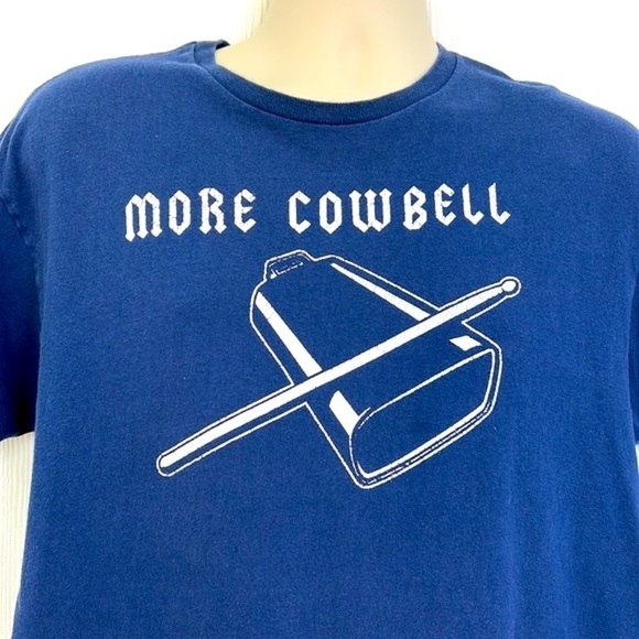 Delta - More Cowbell Navy Graphic Short Sleeve T Shirt Size Large - Picture 3 of 9